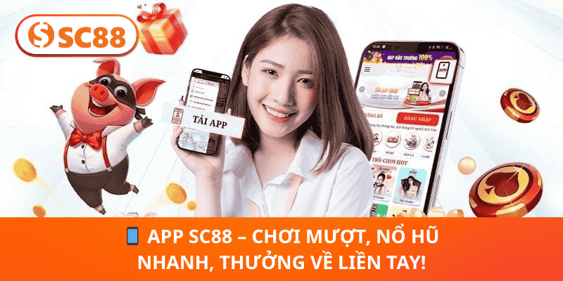 📱 App SC88 – Chơi Mượt, Nổ Hũ Nhanh, Thưởng Về Liền Tay!